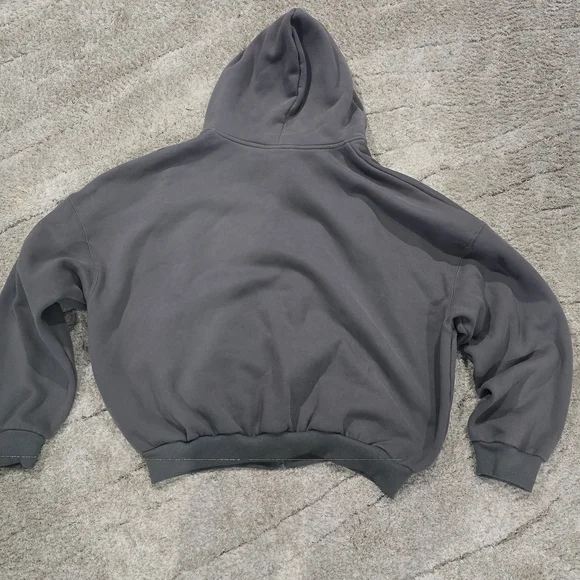 Comfort Cloud Oversized Wolf Gray Sweatpants And Zip Up Hoodie Men Women - Picture 5 of 9